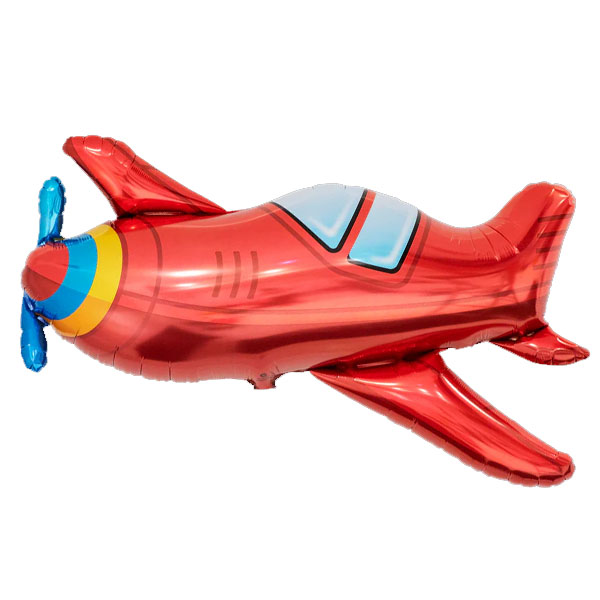 Red Vintage Plane Super Shape Mylar Balloon Singapore